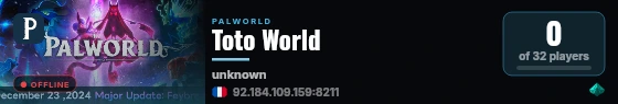 Toto World live status badge