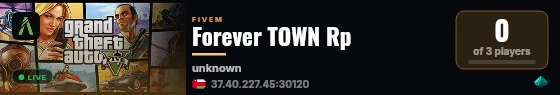 Forever TOWN Rp live status badge
