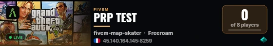 PRP TEST live status badge