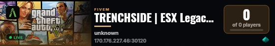 TRENCHSIDE | ESX Legacy Server live status badge