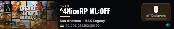 ^4NiceRP WL:OFF live status badge