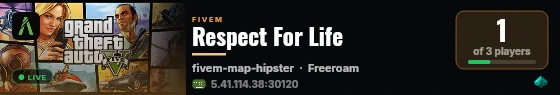 Respect For Life  live status badge