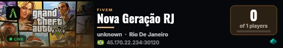 Nova Geração RJ live status badge