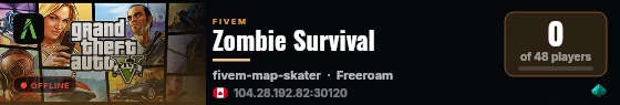 Zombie Survival live status badge