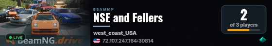 NSE and Fellers live status badge