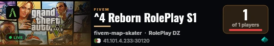 ^4 Reborn RolePlay S1 live status badge