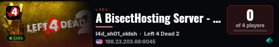 A BisectHosting Server - f96736ea live status badge
