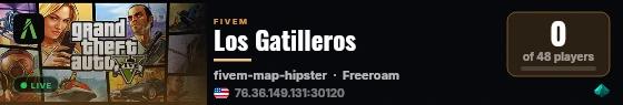 Los Gatilleros live status badge