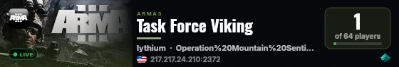 Task Force Viking live status badge