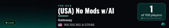 (USA) No Mods w/AI live status badge