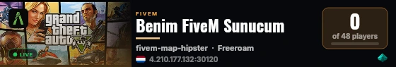 Benim FiveM Sunucum live status badge