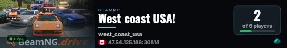 West coast USA! live status badge