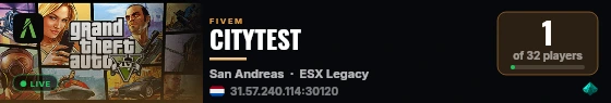 CITYTEST live status badge