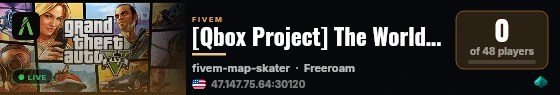 [Qbox Project] The World RP live status badge