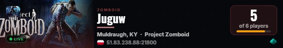 Juguw live status badge