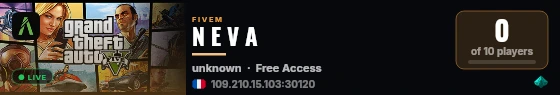 N E V A live status badge