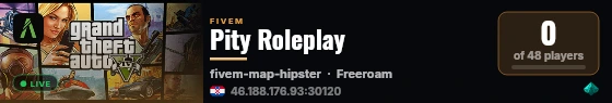 Pity Roleplay live status badge