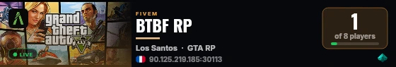 BTBF RP live status badge