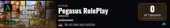 Pegasus RolePlay live status badge