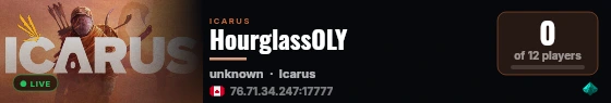 HourglassOLY live status badge