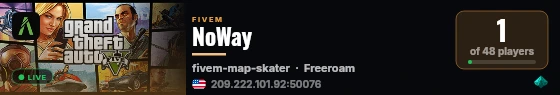 NoWay live status badge