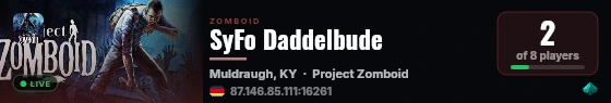 SyFo Daddelbude live status badge