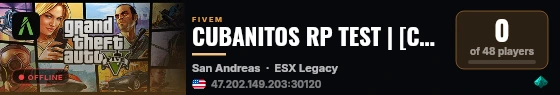 CUBANITOS RP TEST | [CUBANITOS RP TEST] live status badge