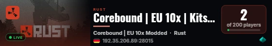 Corebound | EU 10x | Kits | TPR | Clans live status badge