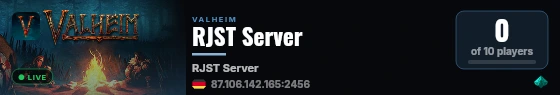 RJST Server live status badge