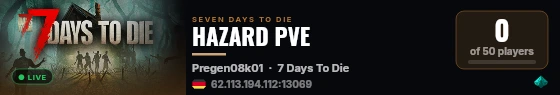 HAZARD PVE live status badge