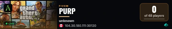 PURP live status badge