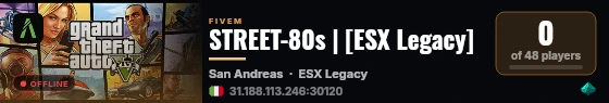 STREET-80s | [ESX Legacy] live status badge
