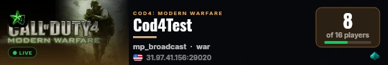 Cod4Test live status badge