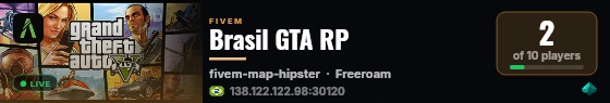 Brasil GTA RP live status badge