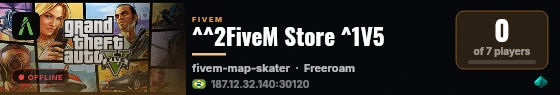 ^^2FiveM Store ^1V5 live status badge