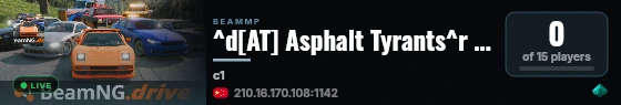 ^d[AT] Asphalt Tyrants^r   #12公开服——C1首都高 live status badge