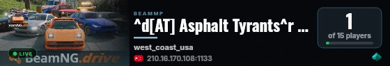 ^d[AT] Asphalt Tyrants^r   #3公开服——美国西海岸 live status badge