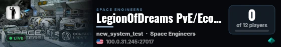 LegionOfDreams PvE/Economy live status badge