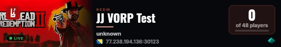 JJ VORP Test live status badge