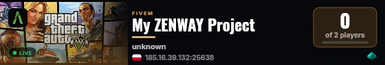 My ZENWAY Project live status badge