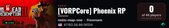 [VORPCore] Phoenix RP live status badge