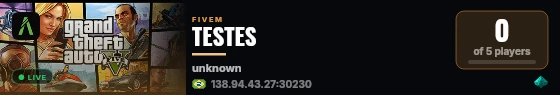 TESTES live status badge