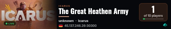 The Great Heathen Army live status badge