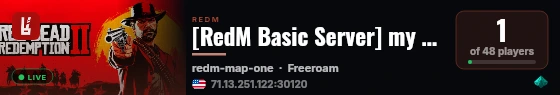 [RedM Basic Server] my redm server live status badge
