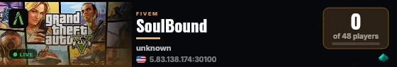 SoulBound live status badge