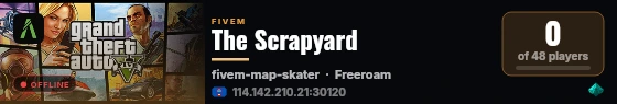 The Scrapyard live status badge