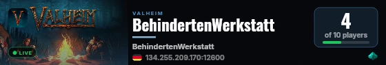 BehindertenWerkstatt live status badge
