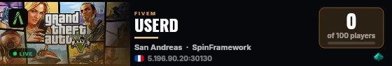 USERD live status badge