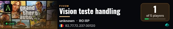 Vision teste handling live status badge