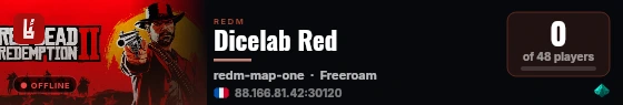 Dicelab Red live status badge